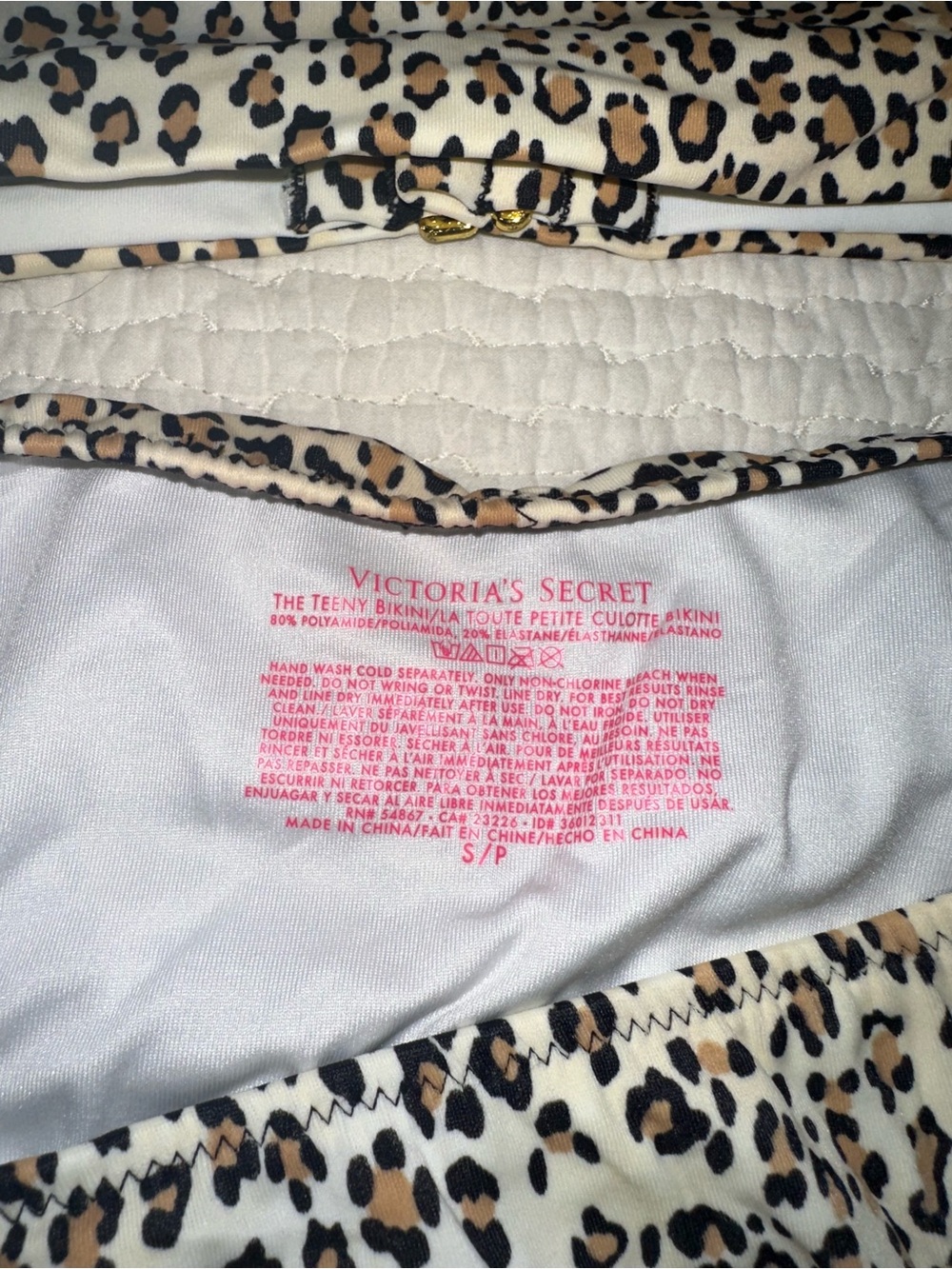 Victoria’s Secret Leopard Print Longline Bikini Top and Tie-Side Bottom - Picture 5 of 5
